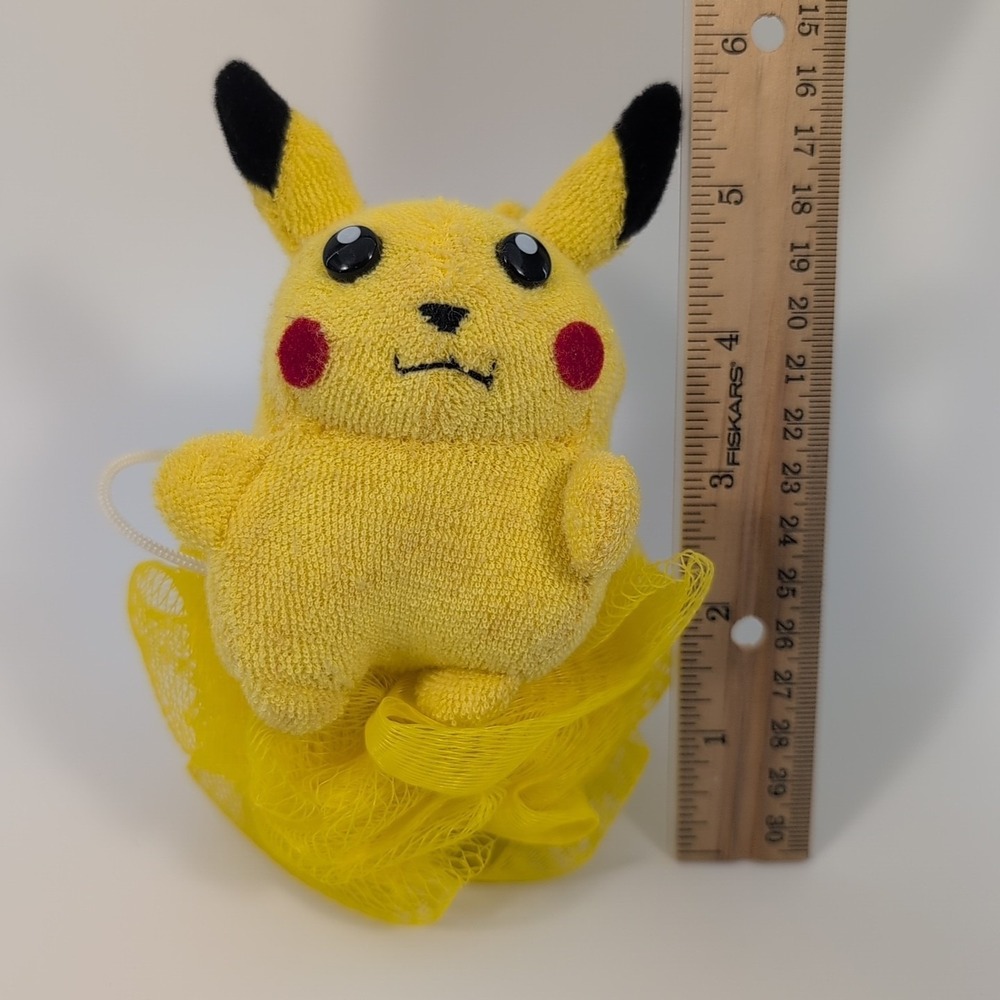 Nintendo Pokemon Pikachu Bath & Shower Pouf Loofah Plush Cosrich‎ Unused RARE - Picture 6 of 6